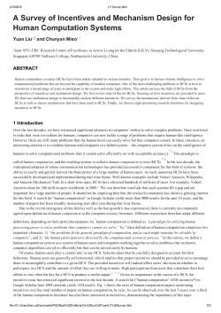 A Survey of Incentives and Mechanism Design for Human