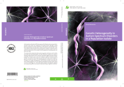 Genetic Heterogeneity in Autism Spectrum Disorders in a