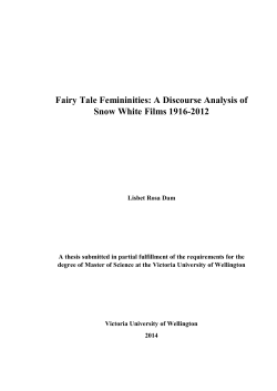 Fairy Tale Femininities: A Discourse Analysis of Snow White Films