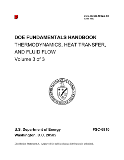 DOE Fundamentals Handbook Thermodynamics, Heat Transfer, and