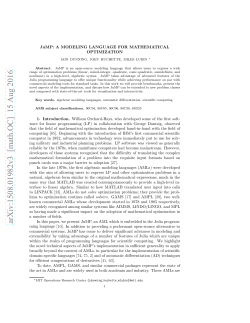 JuMP: A Modeling Language for Mathematical Optimization