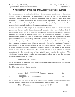 The University of Lethbridge Chemistry 2740