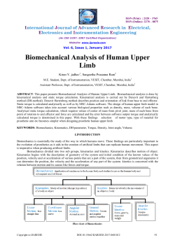 Biomechanical Analysis of Human Upper Limb