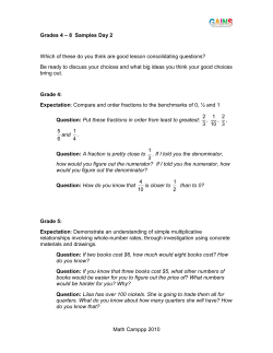 Grades 4 to 8 Sample Questions