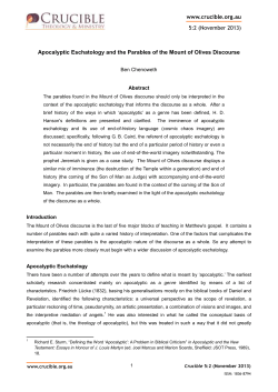 Apocalyptic Eschatology and the Parables of the