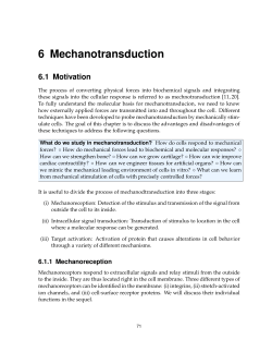 6 Mechanotransduction