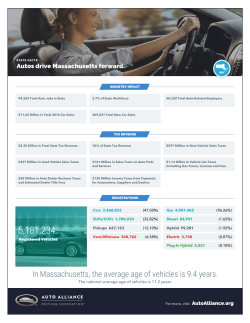 In Massachusetts, the average age of vehicles is 9.4 years.