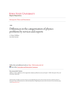 Differences in the categorization of physics problems by novices and