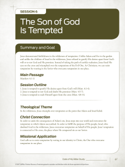 The Son of God Is Tempted - Hickory Grove Baptist Church