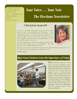 2013 Newsletter.pub - Citrus County Supervisor of Elections