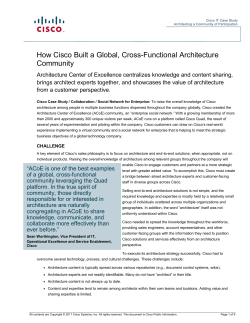 How Cisco Built a Global, Cross-Functional Architecture Community