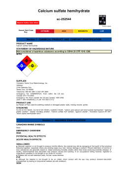 Calcium sulfate hemihydrate