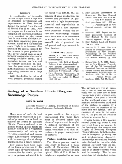 Ecology of a Southern Illinois Bluegrass