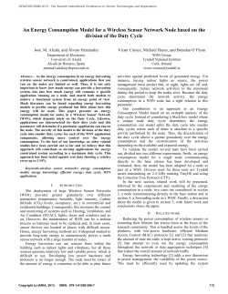 An energy consumption model for a WSN Node based solely on the