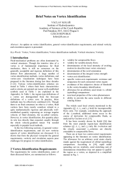 Brief Notes on Vortex Identification