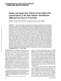 Plasma and lipoprotein cholesterol and triglyceride