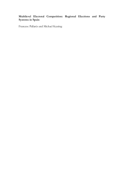 Multilevel Electoral Competition: Regional Elections and Party
