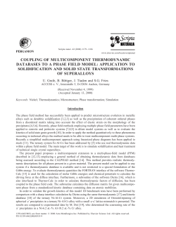 COUPLING OF MULTICOMPONENT THERMODYNAMIC