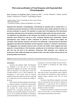 Pilot scale purification of Food Enzymes with Expanded Bed