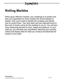 Rolling Marbles - Ritenour School District