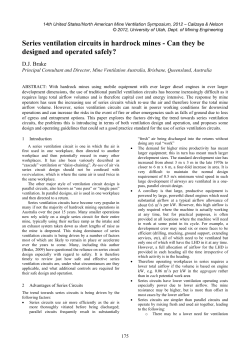 Series ventilation circuits in hardrock mines