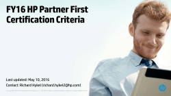 FY16 HP Partner First Certification Criteria