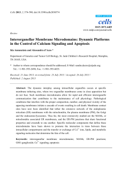 Interorganellar Membrane Microdomains: Dynamic Platforms in the