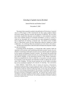 Schooling in Capitalist America