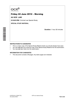 Unit G154/01 - Criminal law special study - Resource material