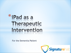 For the Dementia Patient