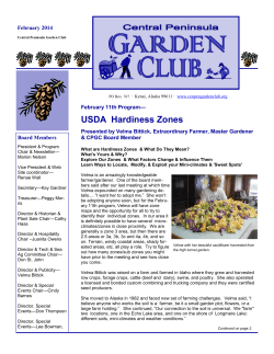 February 2014 Newsletter - Central Peninsula Gardening Club