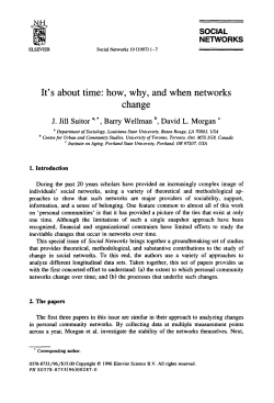 It`s about time: how, why, and when networks change