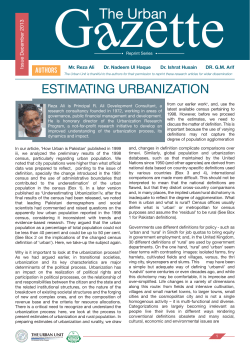 estimating urbanization