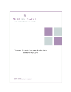 Tips and Tricks to Increase Productivity in Microsoft Word