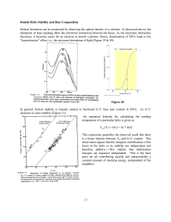 Double Helix Stability and Base Composition