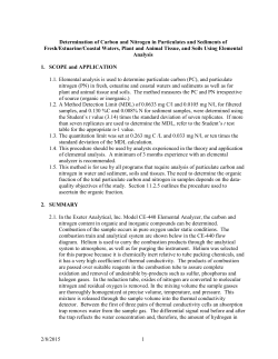 Determination of Dissolved Organic Carbon