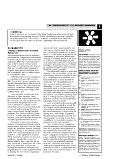 Forests as Renewable Natural Resources