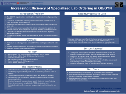 Increasing Efficiency of Specialized Lab Ordering in OB/GYN