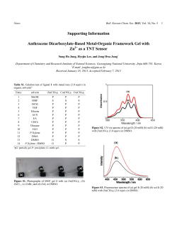 Supporting Information Anthracene Dicarboxylate