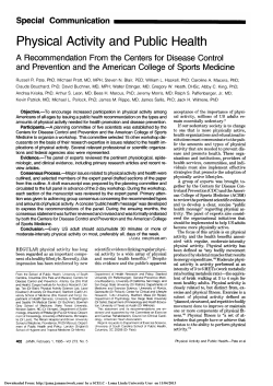 Physical Activity and Public Health