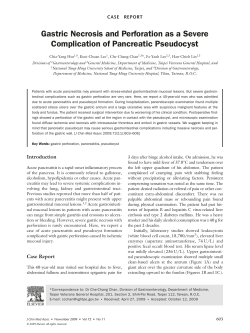 Gastric Necrosis and Perforation as a Severe Complication of