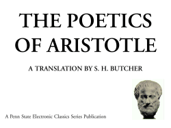 The Poetics of Aristotle