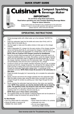 Compact Sparkling Beverage Maker