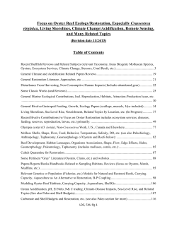 Coen`s lit. link - Oyster Restoration Workgroup