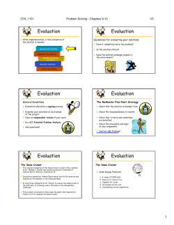 Evaluation and Troubleshooting