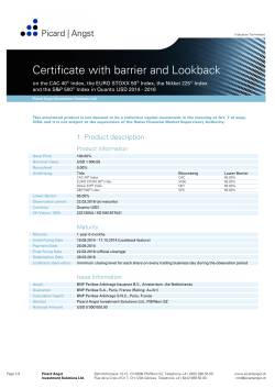 Certificate with barrier and Lookback