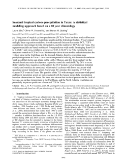 Seasonal tropical cyclone precipitation in Texas: A statistical