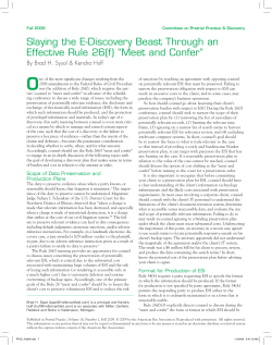 Meet and Confer - American Bar Association