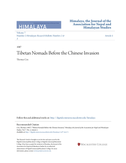 Tibetan Nomads Before the Chinese Invasion