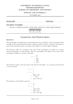 Geometrical And Physical Optics